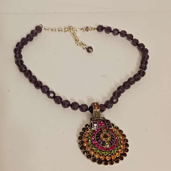 Vintage Heidi Daus ' Guilty Pleasure ' Crystal Necklace - Picture 6 of 6